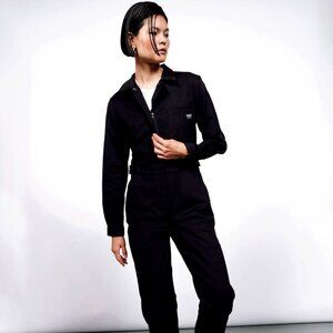 WILDFANG " ESSENTIAL LONG SLEEVE HIGH WAISTED COVERALL" BLACK.NWOT, SZ.XL